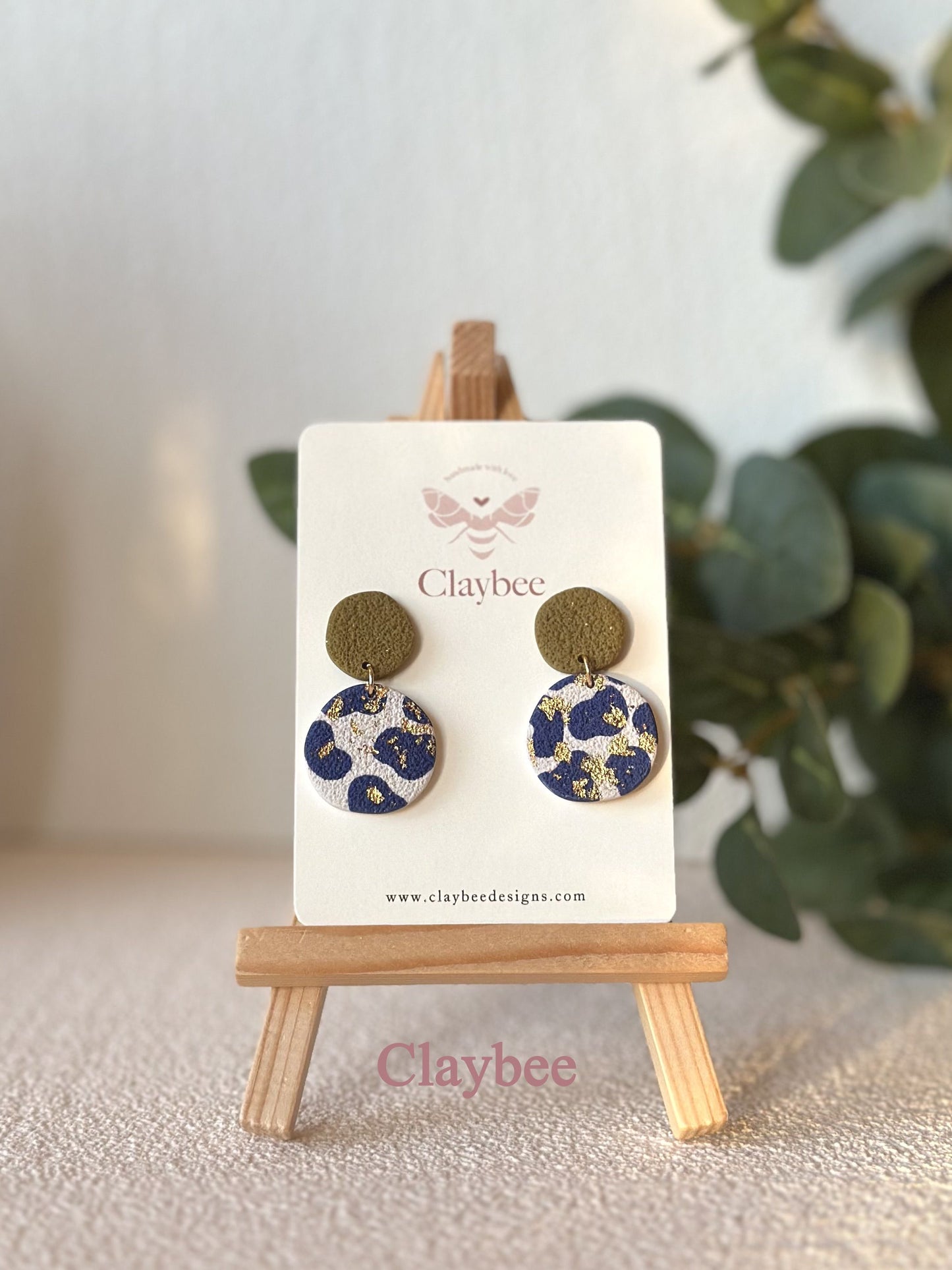 Everyday Cow Print Earrings Simplicity and Elegance .. Nature Inspired Colors .. Dangling Earrings .. Polymer Clay