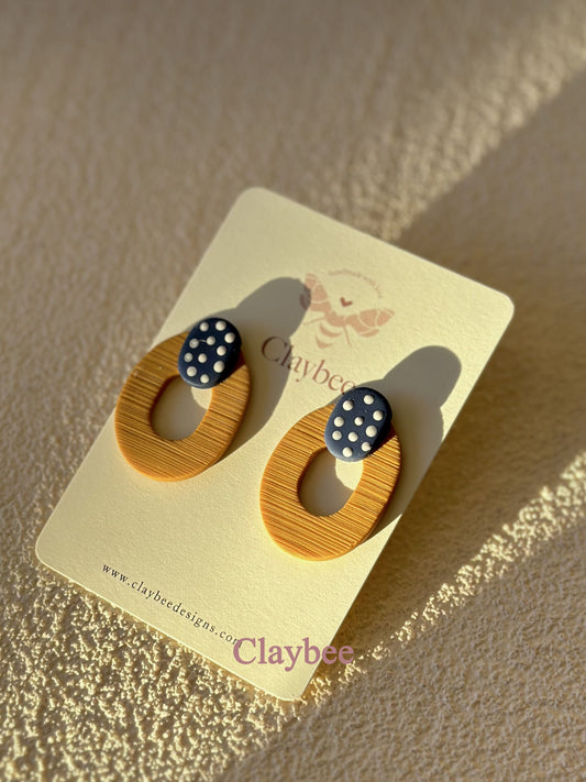 Everyday Three Colors Earrings Simplicity and Elegance .. Nature Inspired Colors .. Stud Earrings .. Polymer Clay