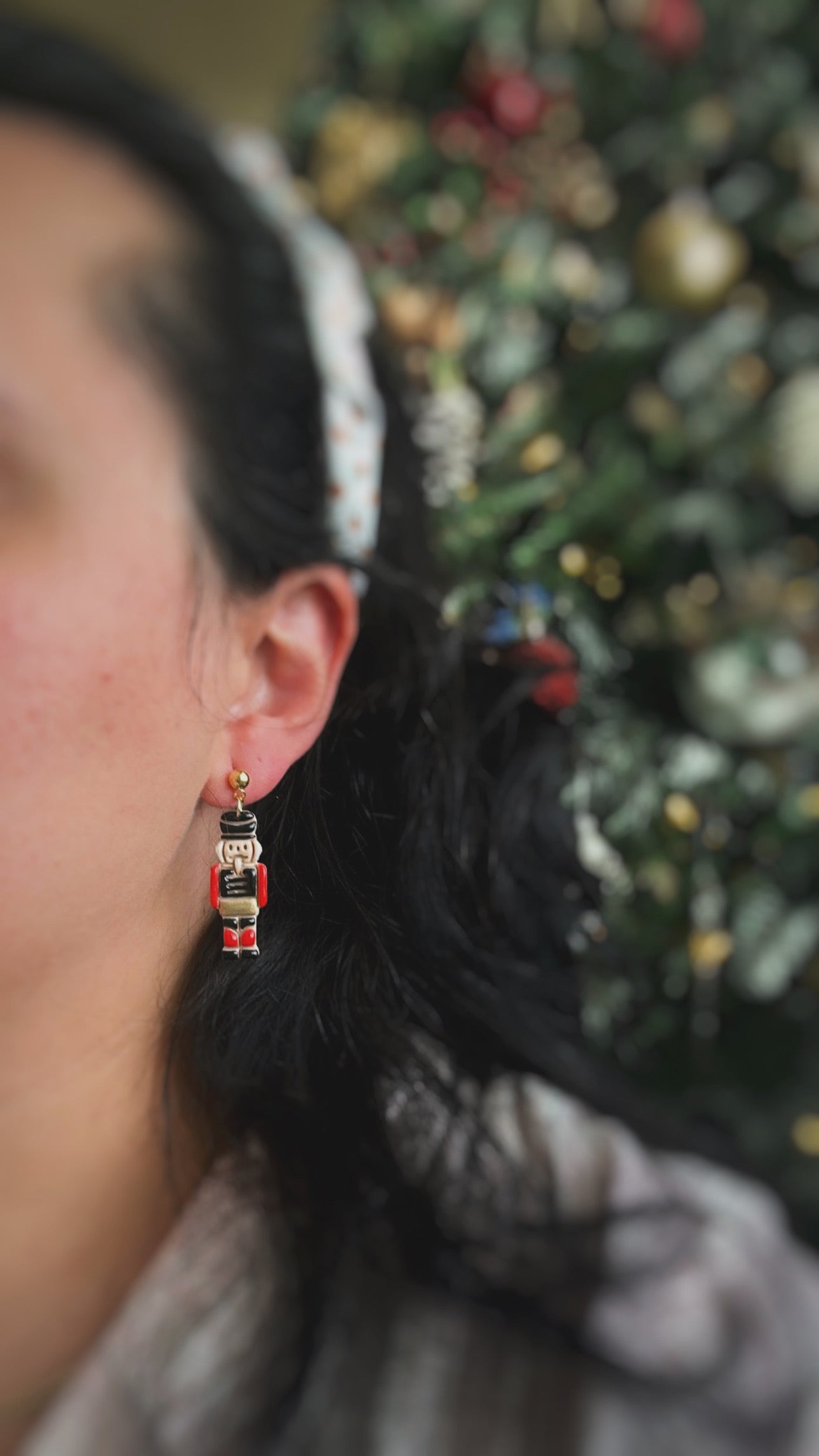 Christmas Nutcracker Earrings .. Festive Colors .. Stud Earrings .. Polymer Clay